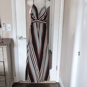 Angie Multicolor Striped Maxi Dress